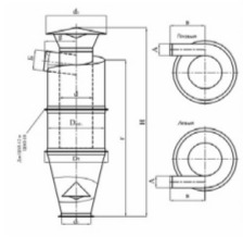 чертеж циклона ЦОЛ в Зеленодольске